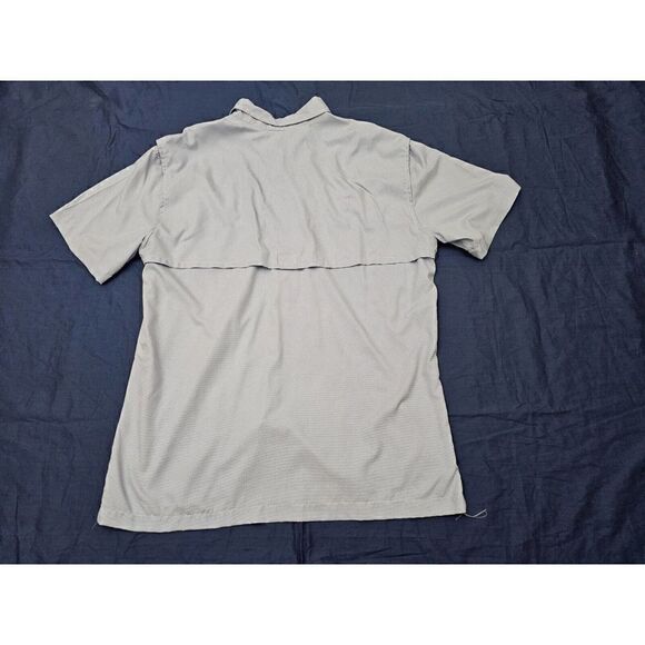 Berkley Shirt Mens Large Fishing Vented Blue Checked Short Sleeve Button Down - Picture 2 of 13